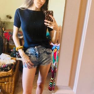 Villager Liz Claiborne Black/Navy Sweater